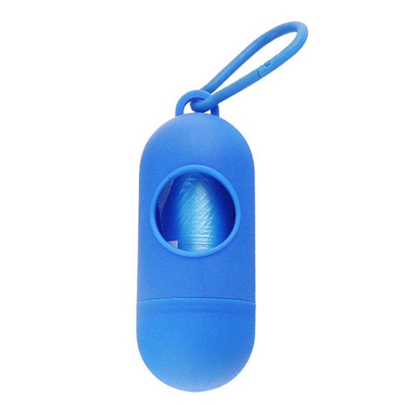 KFX-3890365 Portable Dog Waste Bag Dispenser with Adjustable Velcro Hook for Easy Carrying