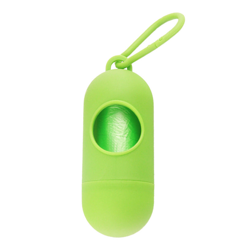 KFX-3890365 Portable Dog Waste Bag Dispenser with Adjustable Velcro Hook for Easy Carrying