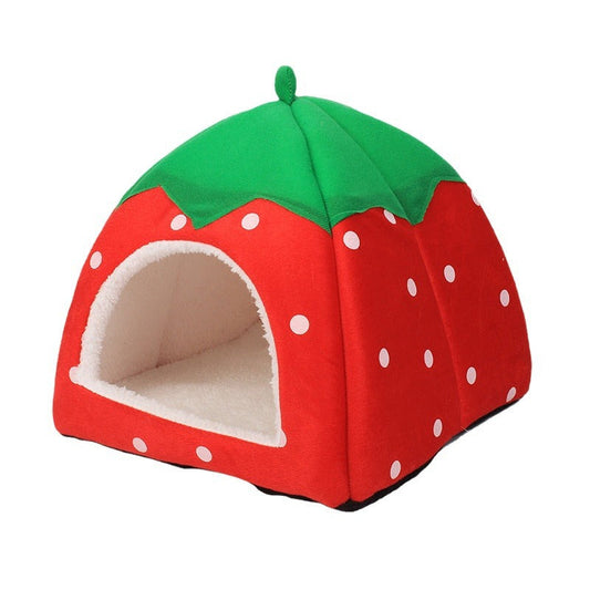 KFX-3898685 Plush Strawberry Cat Nest in Multiple Sizes and Colors