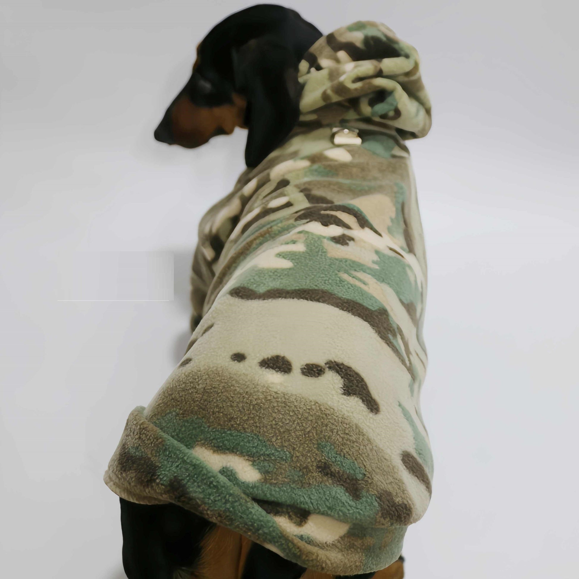 KFX-3900221 Reversible Camouflage Velvet Padded Hoodie for Pets - Cozy Warm Casual Wear
