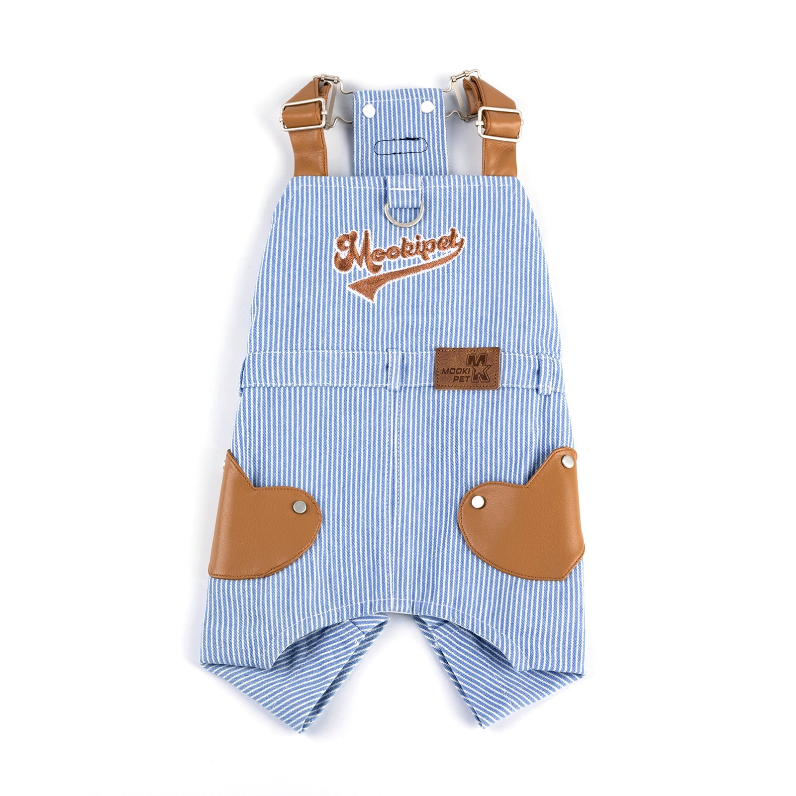KFX-3902013 Denim Suspender Pants for Small Dogs - Stylish Blue Pet Clothing for Bichon & Schnauzer