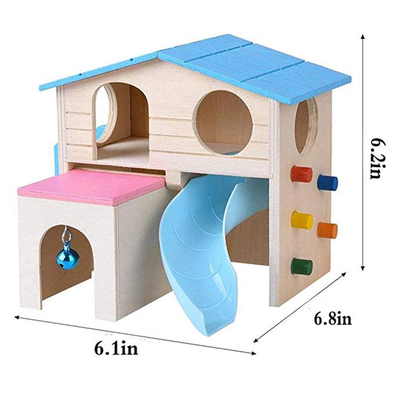KFX-3904445 Natural Log Hamster House Nest for Small Pets - Eco-Friendly and Durable Design