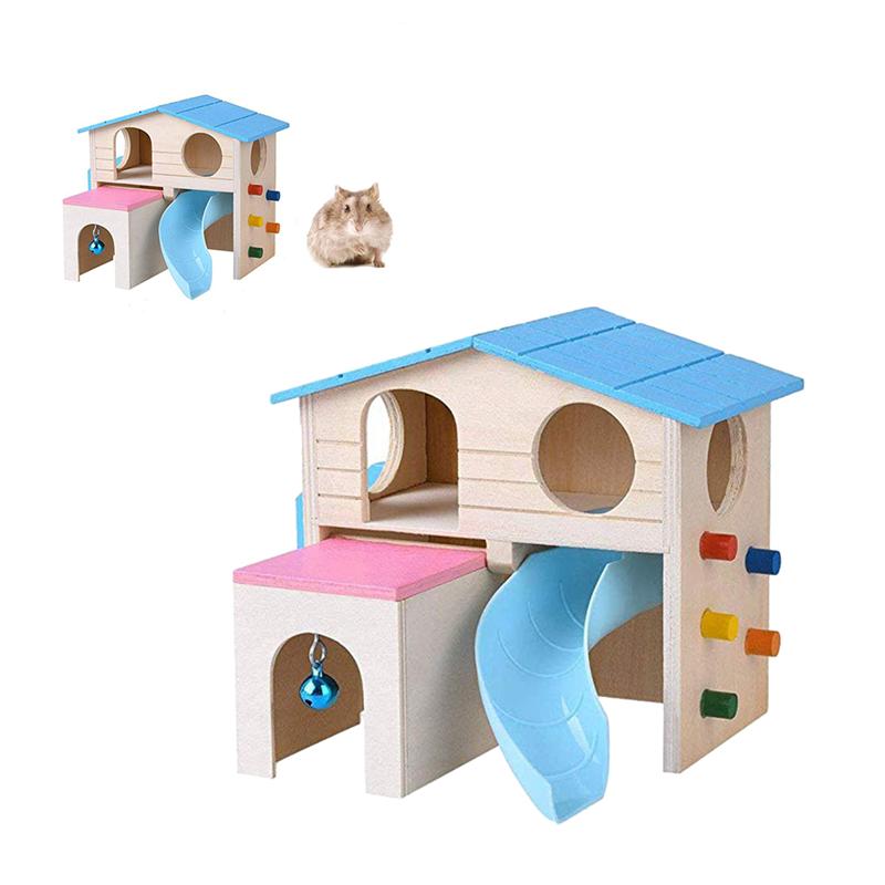 KFX-3904445 Natural Log Hamster House Nest for Small Pets - Eco-Friendly and Durable Design