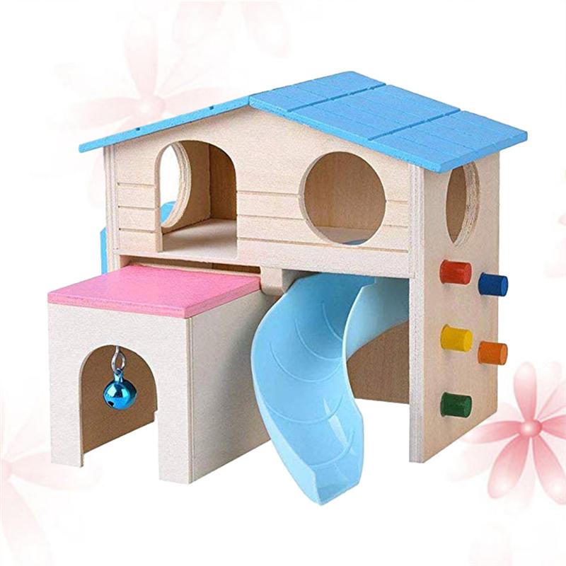 KFX-3904445 Natural Log Hamster House Nest for Small Pets - Eco-Friendly and Durable Design