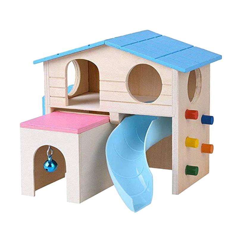 KFX-3904445 Natural Log Hamster House Nest for Small Pets - Eco-Friendly and Durable Design