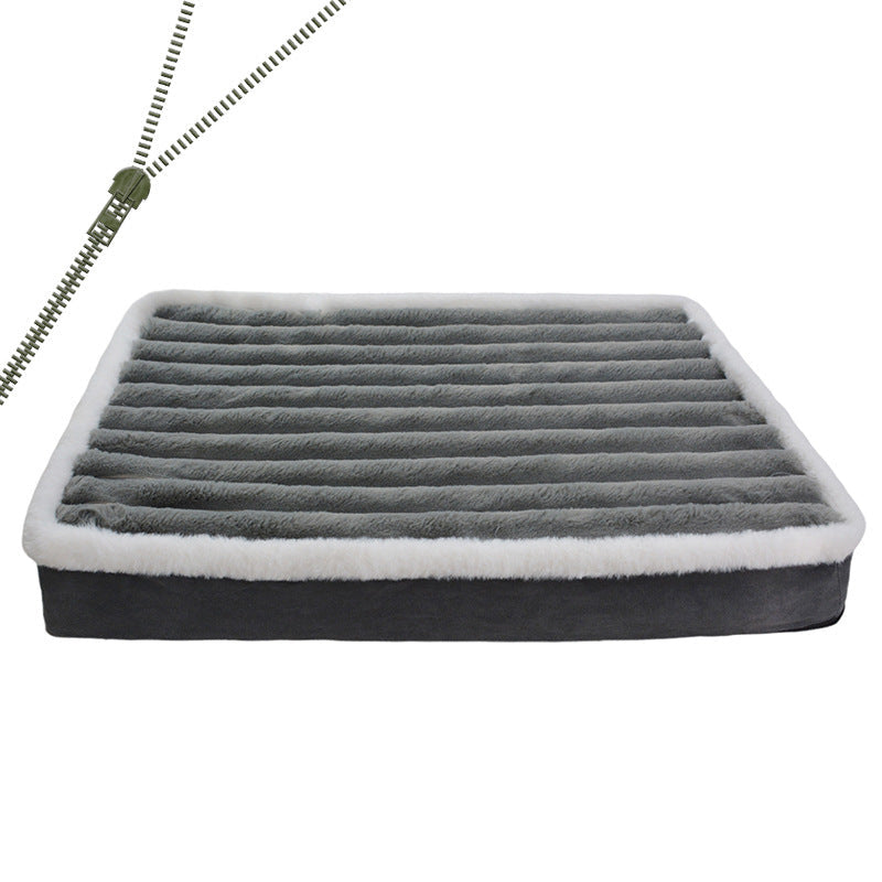 KFX-3910205 Warm Anti-Bite Dog Mat Mattress in Green, Pink, and Gray - Multiple Sizes Available