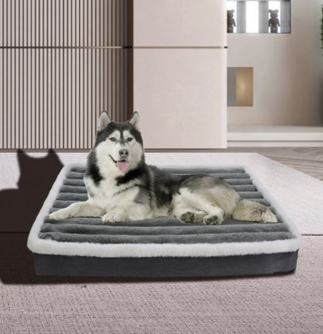 KFX-3910205 Warm Anti-Bite Dog Mat Mattress in Green, Pink, and Gray - Multiple Sizes Available