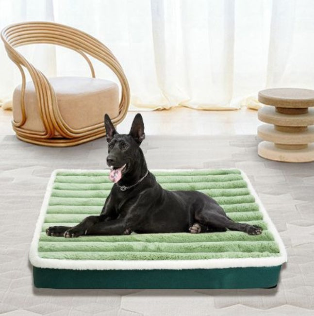 KFX-3910205 Warm Anti-Bite Dog Mat Mattress in Green, Pink, and Gray - Multiple Sizes Available
