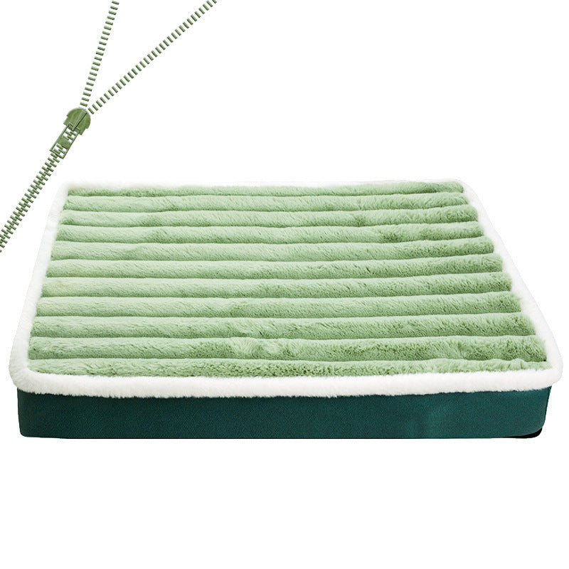 KFX-3910205 Warm Anti-Bite Dog Mat Mattress in Green, Pink, and Gray - Multiple Sizes Available
