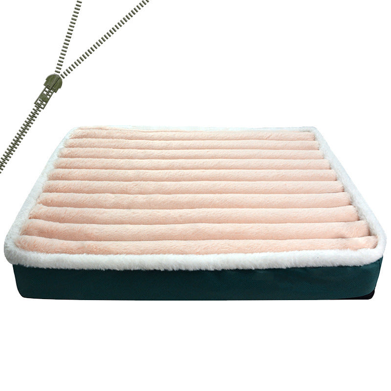KFX-3910205 Warm Anti-Bite Dog Mat Mattress in Green, Pink, and Gray - Multiple Sizes Available