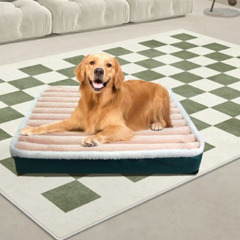 KFX-3910205 Warm Anti-Bite Dog Mat Mattress in Green, Pink, and Gray - Multiple Sizes Available