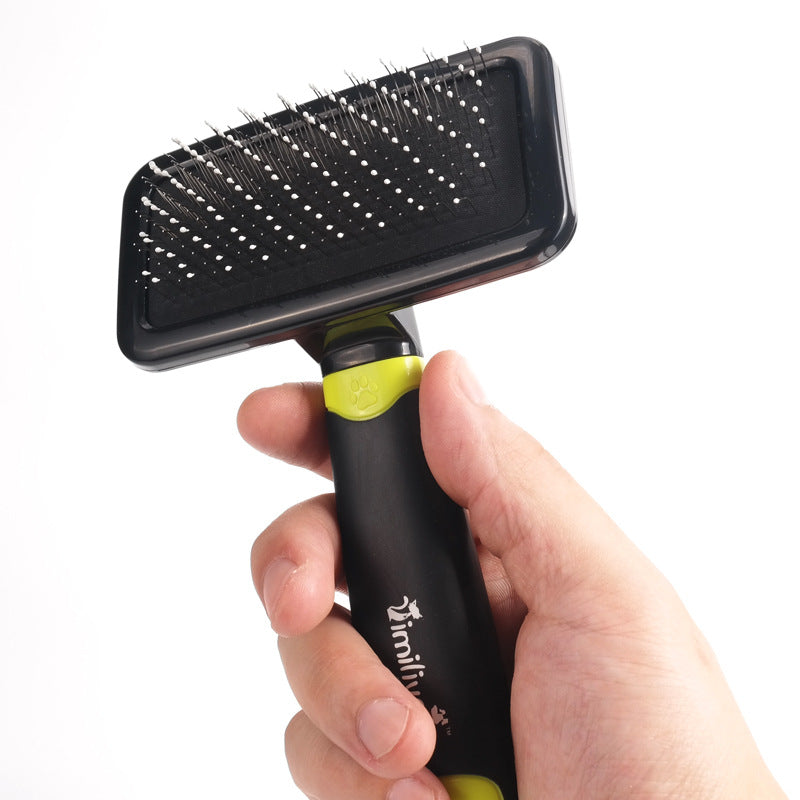 KFX-3911741 Grooming Comb for Cats and Dogs - Durable ABS Bristle Brush in Green and Red Options
