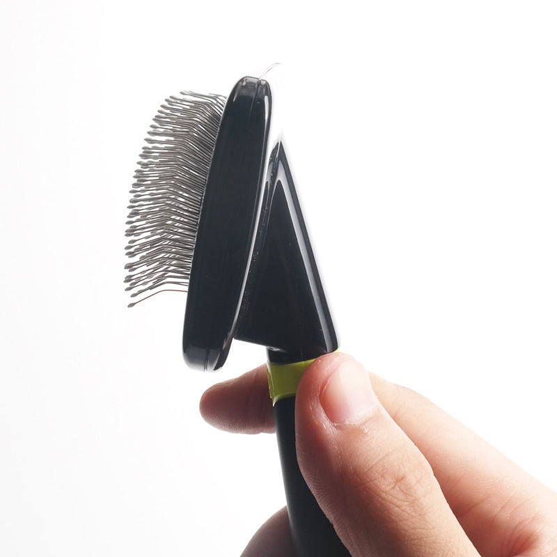 KFX-3911741 Grooming Comb for Cats and Dogs - Durable ABS Bristle Brush in Green and Red Options