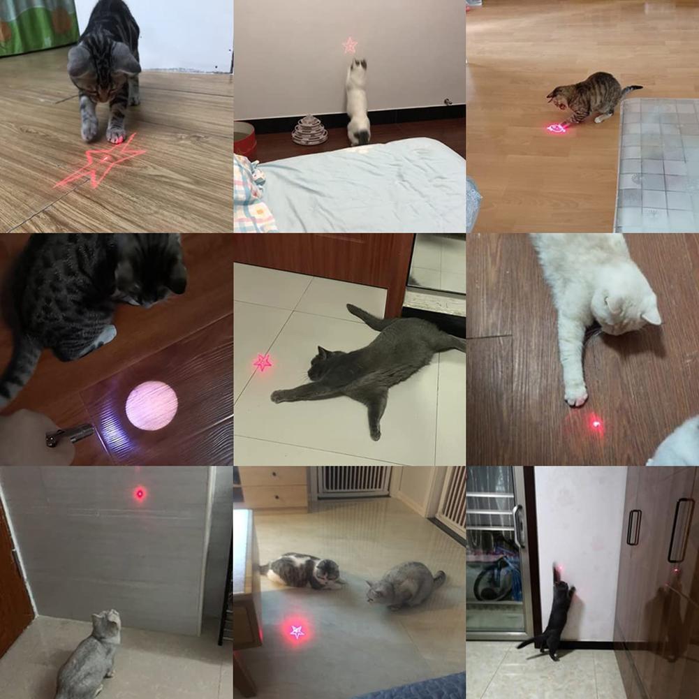 KFX-3913405 Multifunctional Infrared Teaser Toy for Cats with Key Chain and USB Rechargeable Light