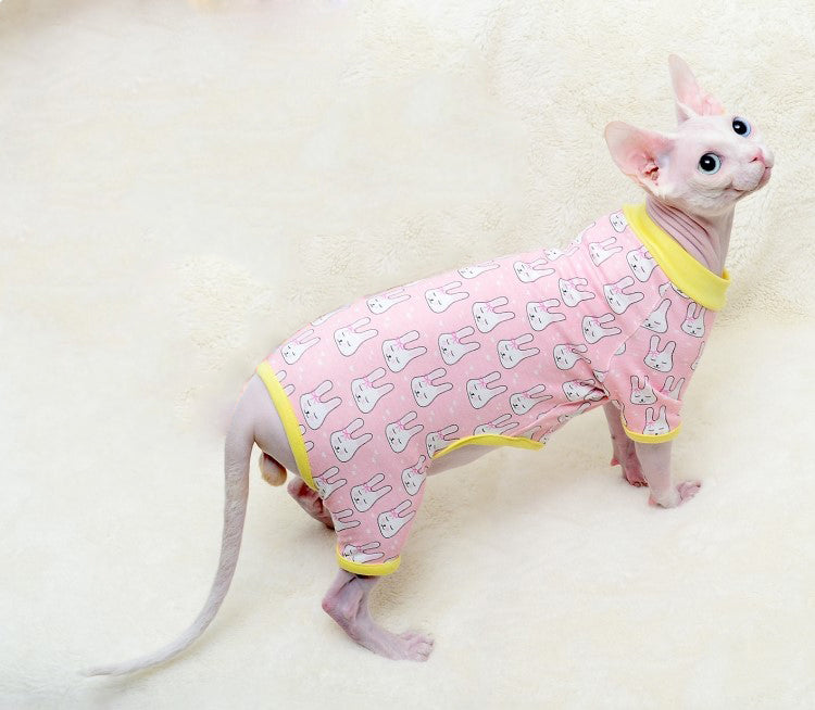 KFX-3914301 Cotton Cat Hair Loss Prevention T-Shirt for Spring, Summer, and Autumn