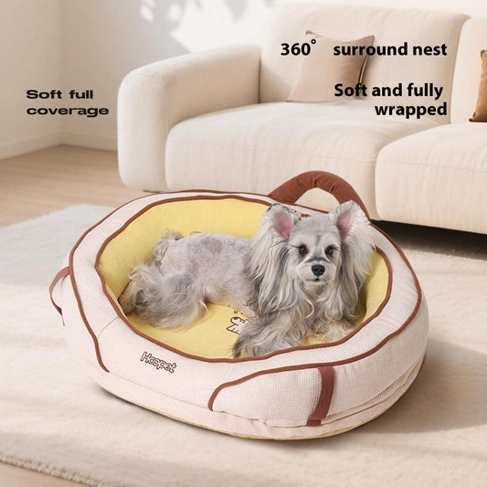 KFX-3917757 Seasonal Round Dog Nest Pet Mat in Multiple Sizes - Soft Furnishing Fabric with PP Cotton and Sponge Filling