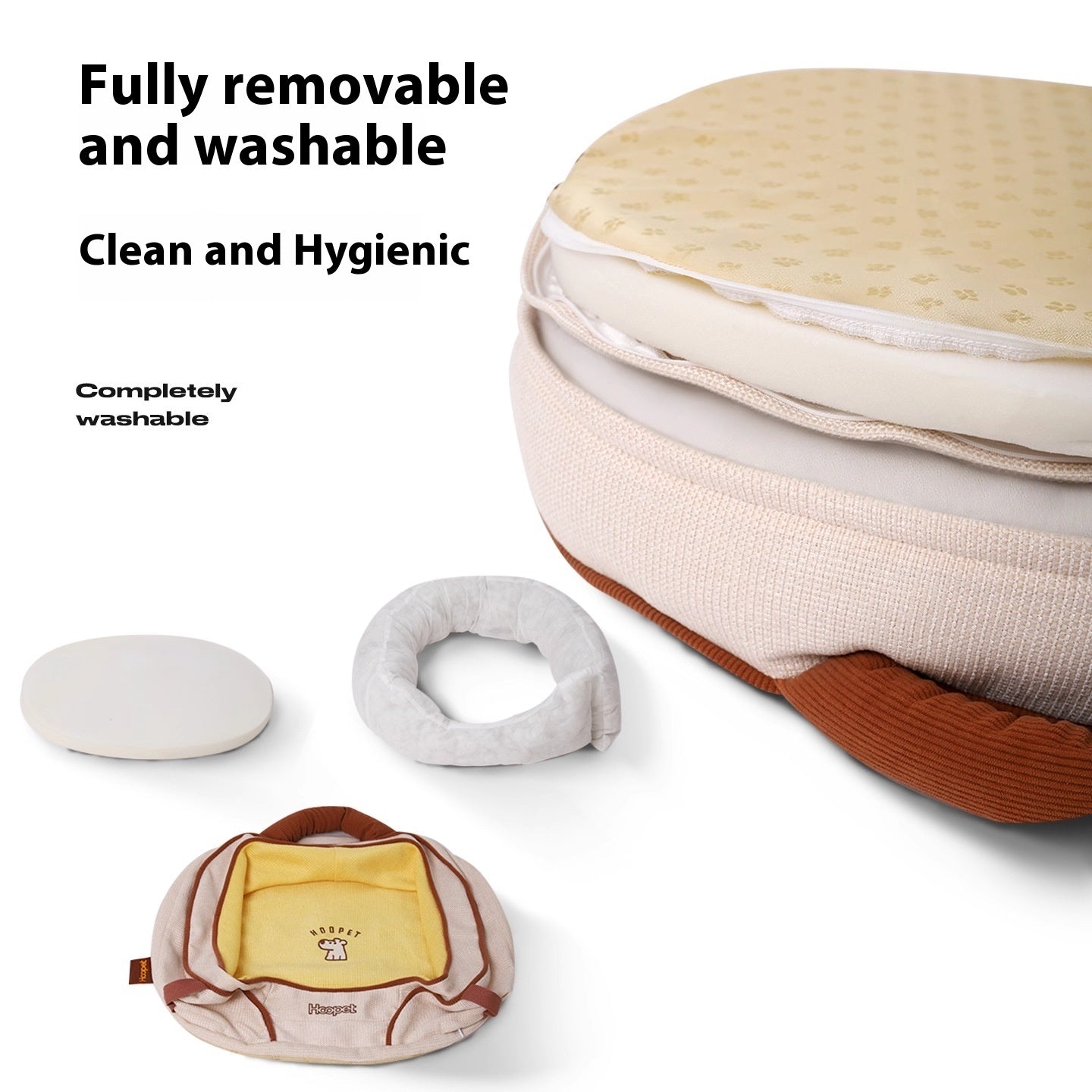 KFX-3917757 Seasonal Round Dog Nest Pet Mat in Multiple Sizes - Soft Furnishing Fabric with PP Cotton and Sponge Filling