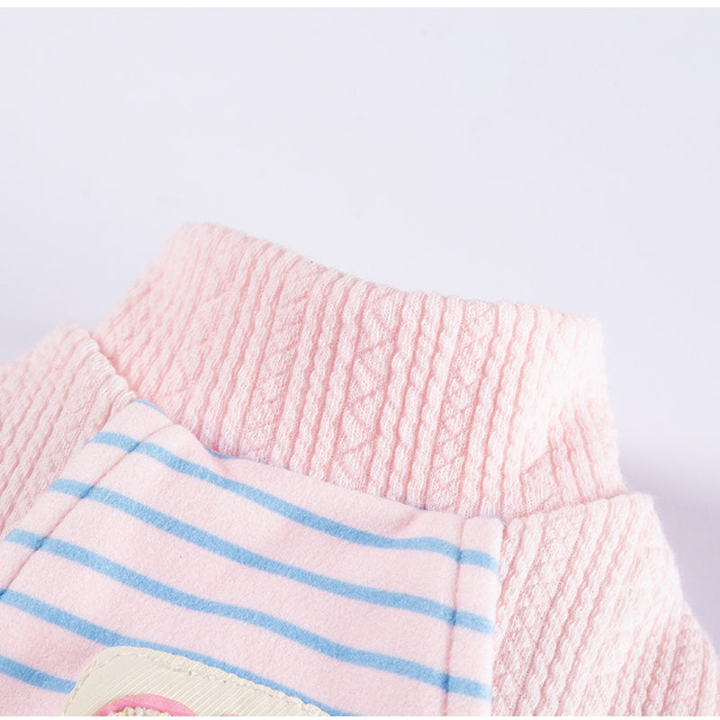 KFX-3920445 Cute Striped Pet Shirts with Belt Loops for Dogs and Cats - Soft, Breathable Knitted Fabric