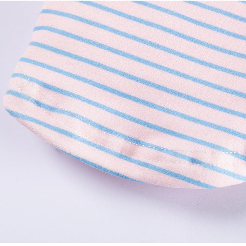 KFX-3920445 Cute Striped Pet Shirts with Belt Loops for Dogs and Cats - Soft, Breathable Knitted Fabric