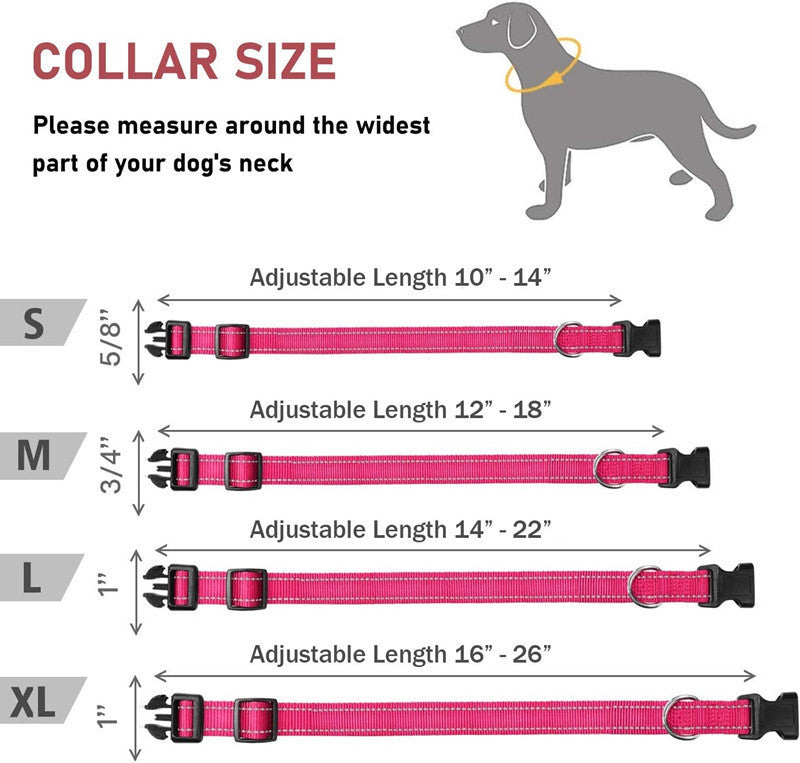 KFX-3921469 Adjustable Nylon Dog Chest Strap Collar in Multiple Colors