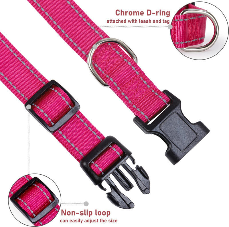 KFX-3921469 Adjustable Nylon Dog Chest Strap Collar in Multiple Colors