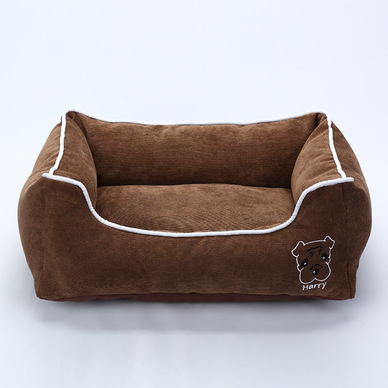 KFX-3921725 Bite-Resistant Corduroy Kennel - Multiple Sizes Available