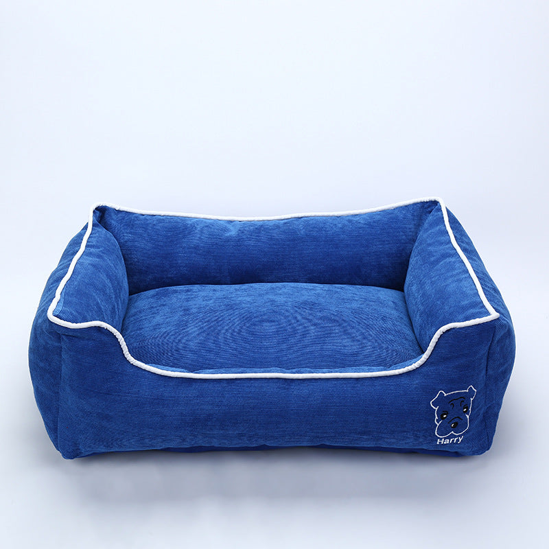 KFX-3921725 Bite-Resistant Corduroy Kennel - Multiple Sizes Available