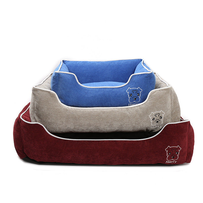 KFX-3921725 Bite-Resistant Corduroy Kennel - Multiple Sizes Available