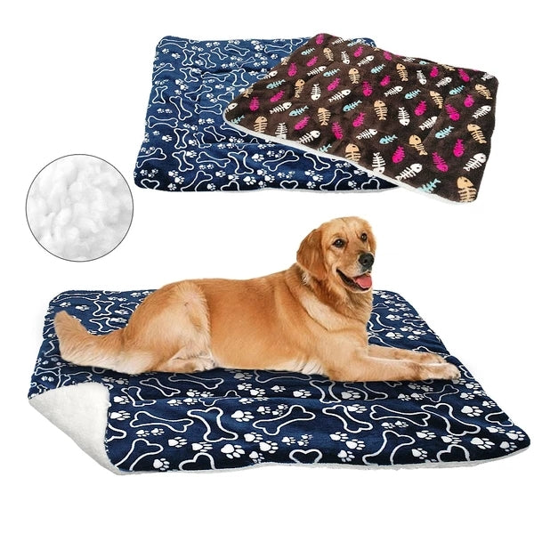 KFX-3923517 Thick Flannel Pet Blanket for Warmth and Comfort in Various Sizes