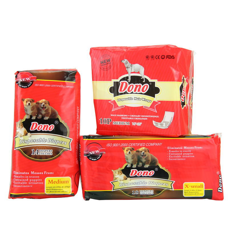 KFX-3923901 Pet Diaper for Female and Male Dogs - Multiple Sizes, Soft Non-Woven Fabric, Absorbent Polymer