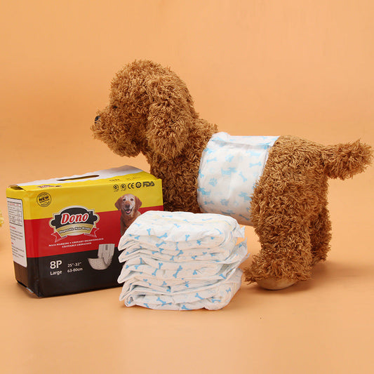 KFX-3923901 Pet Diaper for Female and Male Dogs - Multiple Sizes, Soft Non-Woven Fabric, Absorbent Polymer