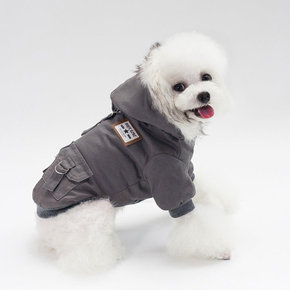 KFX-3924029 Cozy Cotton and Fleece Dog Vest for Autumn and Winter Wear