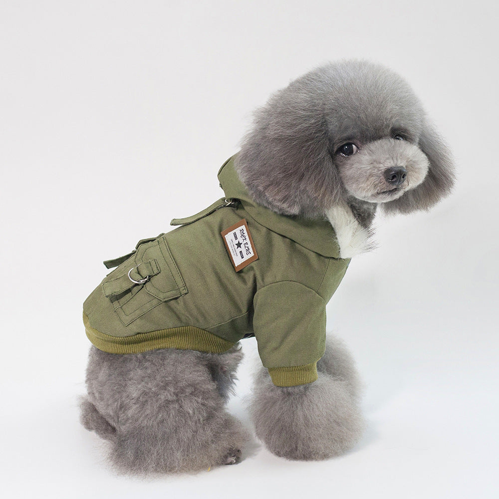 KFX-3924029 Cozy Cotton and Fleece Dog Vest for Autumn and Winter Wear