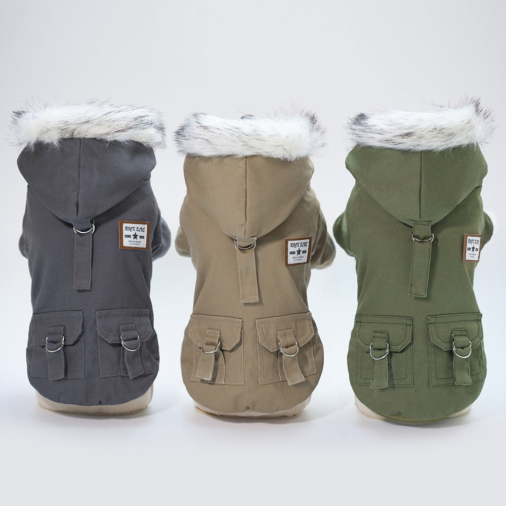 KFX-3924029 Cozy Cotton and Fleece Dog Vest for Autumn and Winter Wear