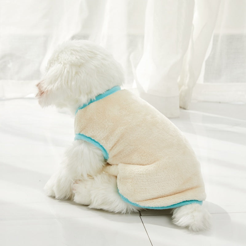 KFX-3927229 Soft Flannel Dog Vest in Pink, Blue, and Yellow - Sizes S-XXL