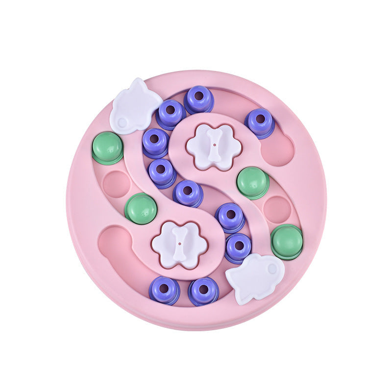 KFX-3928253 Maze Puzzle Toy for Pets - Interactive Feeding Device, Durable Non-Toxic Material, Blue-Green, Pink, Purple, 29.5 cm