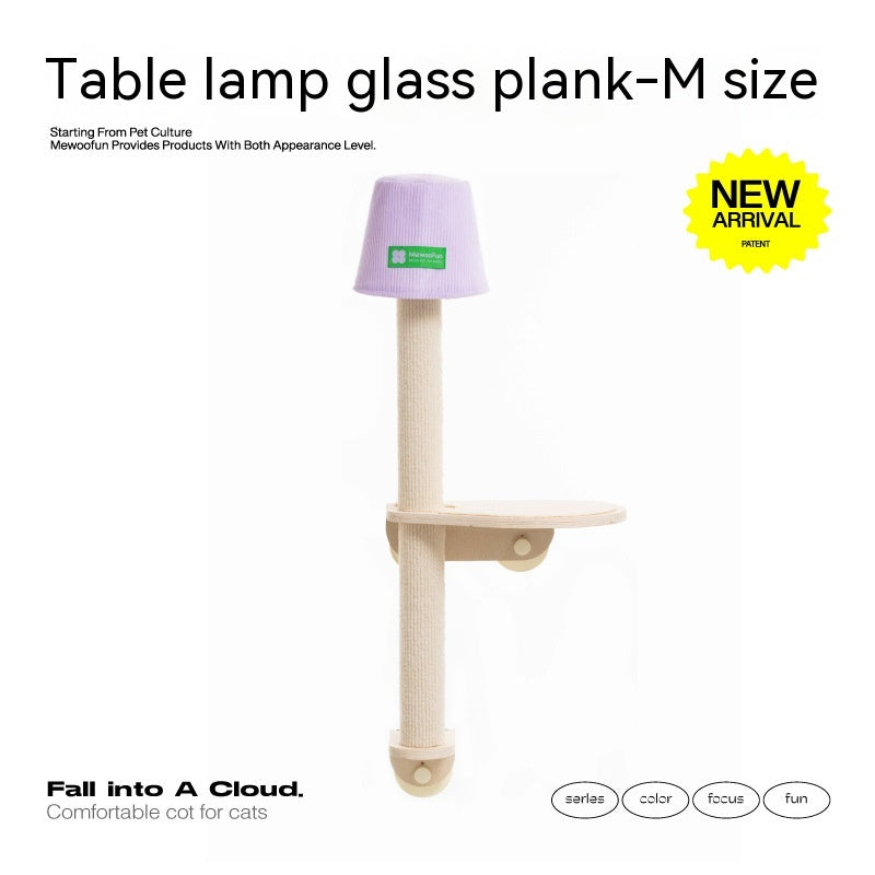 KFX-3929021 Glass Wall Chamfer Cat Scratch Tree with Strong Adhesive Suckers and Simple Design