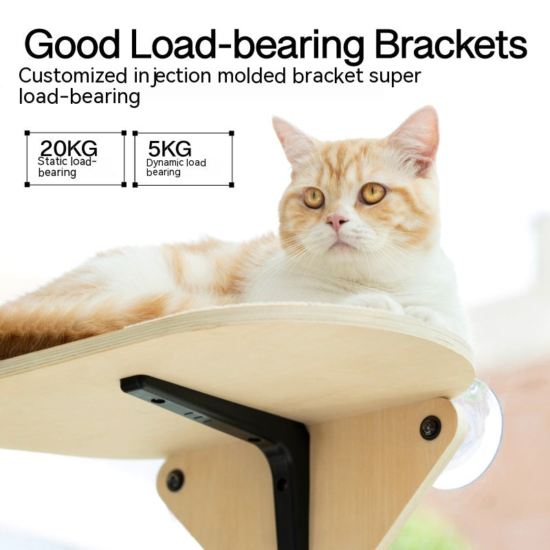 KFX-3929021 Glass Wall Chamfer Cat Scratch Tree with Strong Adhesive Suckers and Simple Design