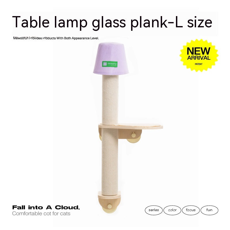 KFX-3929021 Glass Wall Chamfer Cat Scratch Tree with Strong Adhesive Suckers and Simple Design