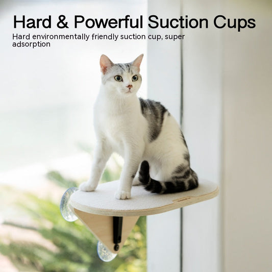 KFX-3929021 Glass Wall Chamfer Cat Scratch Tree with Strong Adhesive Suckers and Simple Design