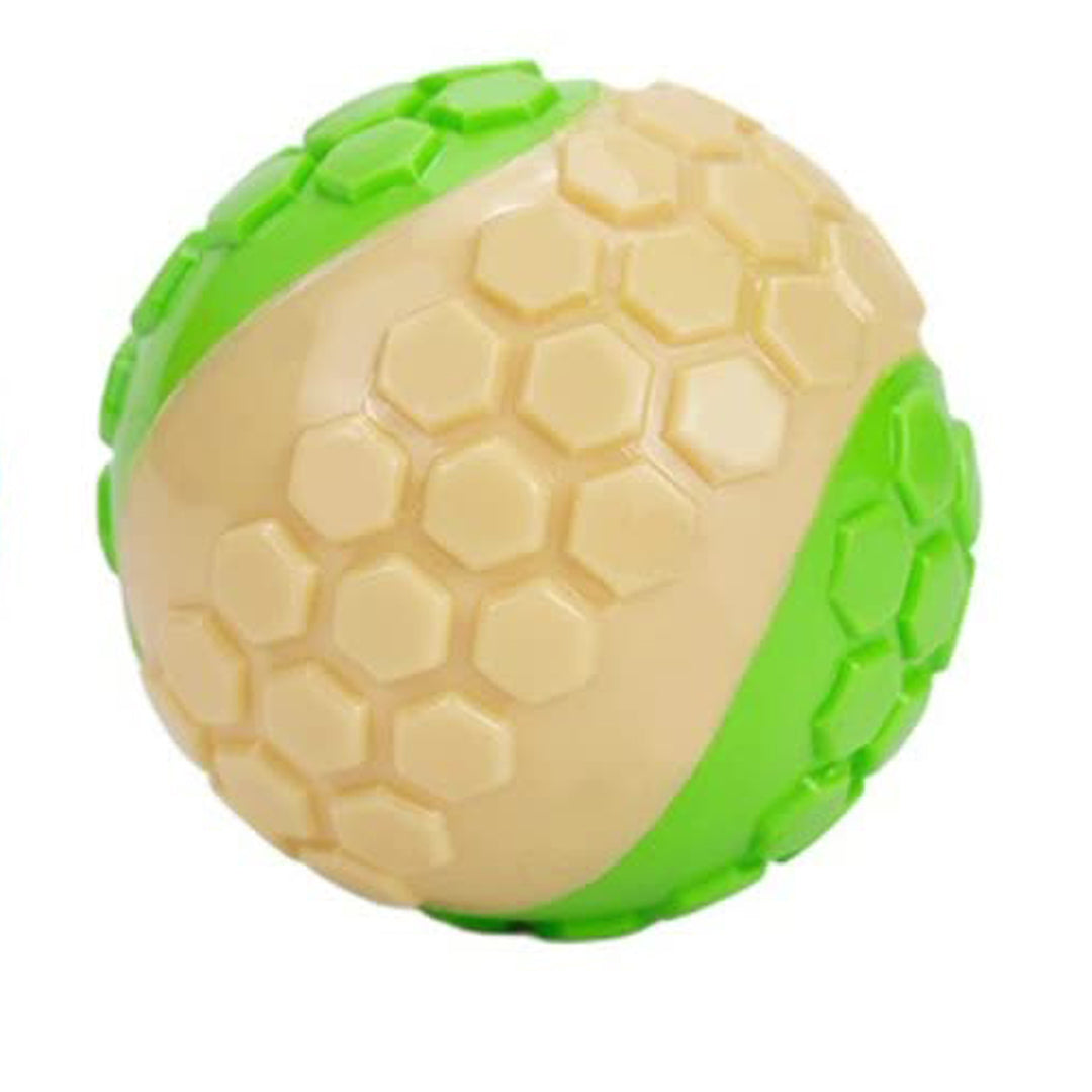 KFX-3930045 Interactive Bite-Resistant TPR Colorful Grid Ball Dog Toy - 6CM Diameter