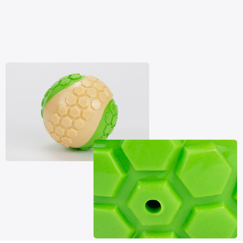KFX-3930045 Interactive Bite-Resistant TPR Colorful Grid Ball Dog Toy - 6CM Diameter