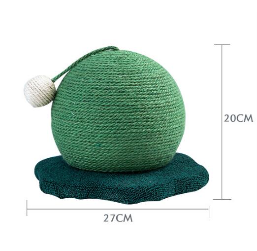 KFX-3930685 Cherry Cat Climbing Scratching Post with Natural Sisal & Plush Toy