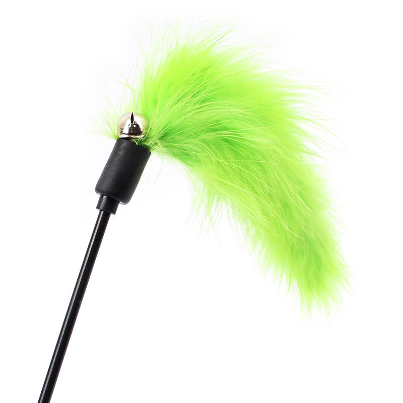 KFX-3932221 Funny Plush Cat Toy Stick in Random Colors - 26x15cm