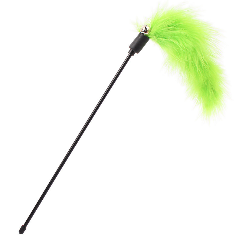 KFX-3932221 Funny Plush Cat Toy Stick in Random Colors - 26x15cm