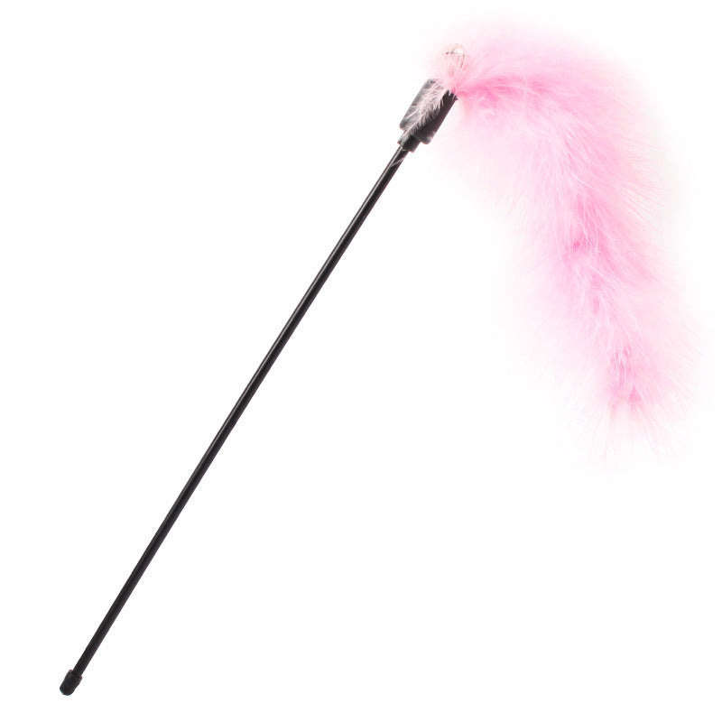 KFX-3932221 Funny Plush Cat Toy Stick in Random Colors - 26x15cm