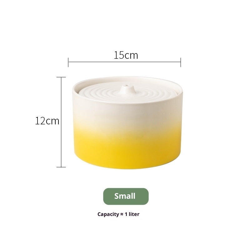 KFX-3933245 Ceramic Electric Cat Water Dispenser Fountain in Various Sizes and Colors