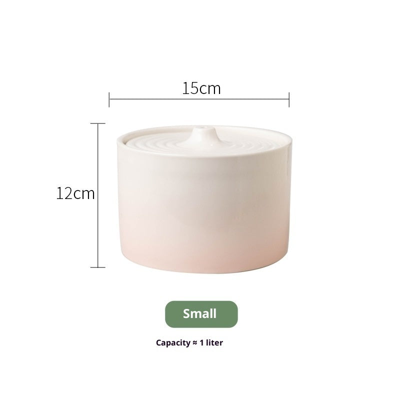 KFX-3933245 Ceramic Electric Cat Water Dispenser Fountain in Various Sizes and Colors