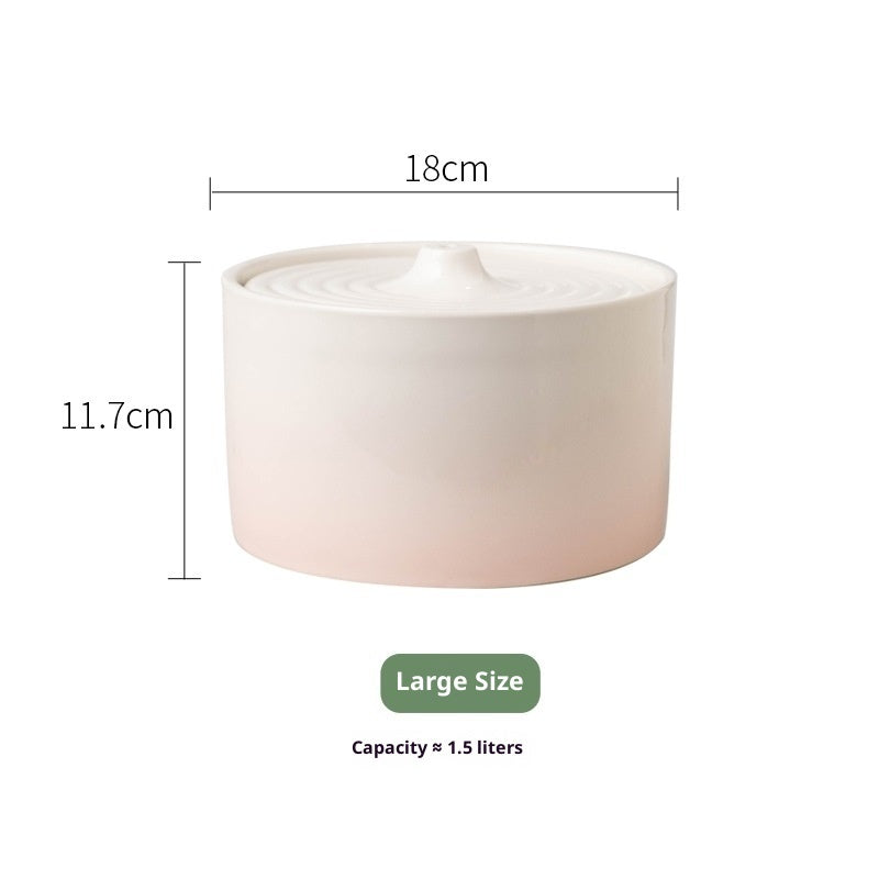 KFX-3933245 Ceramic Electric Cat Water Dispenser Fountain in Various Sizes and Colors