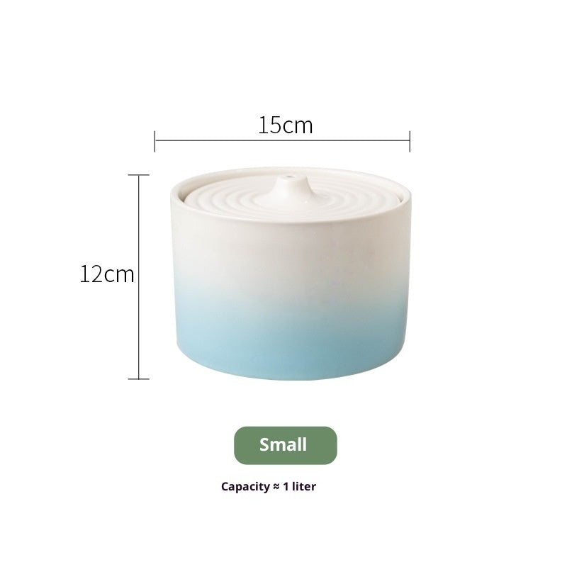 KFX-3933245 Ceramic Electric Cat Water Dispenser Fountain in Various Sizes and Colors